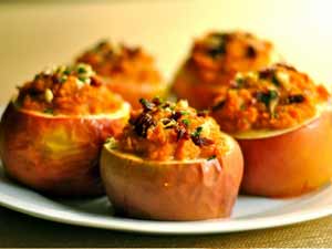 Baked Apples with Orange-scented Sweet Potatoes