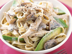 Chicken, Mushroom and Avocado Fettuccine
