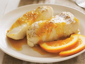 Halibut with Citrus-Ginger Glaze