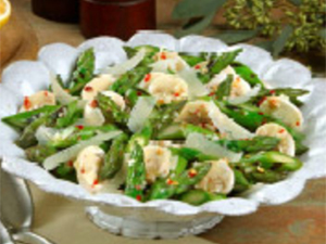 Asparagus and Mushroom Salad with Shaved Parmesan