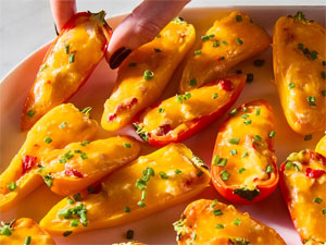 Pimento-Cheese- Stuffed Mini Peppers